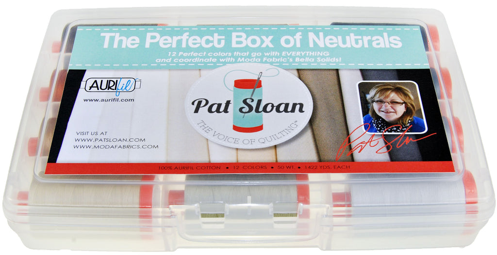 12 Large Spools Cotton 50wt Pat Sloan Perfect Box of Neutrals